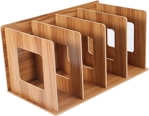 ASkinds Estantería de escritorio de madera, estante de almacenamiento de libros para estudiantes, estante de DVD, organizador de mesa multifuncional