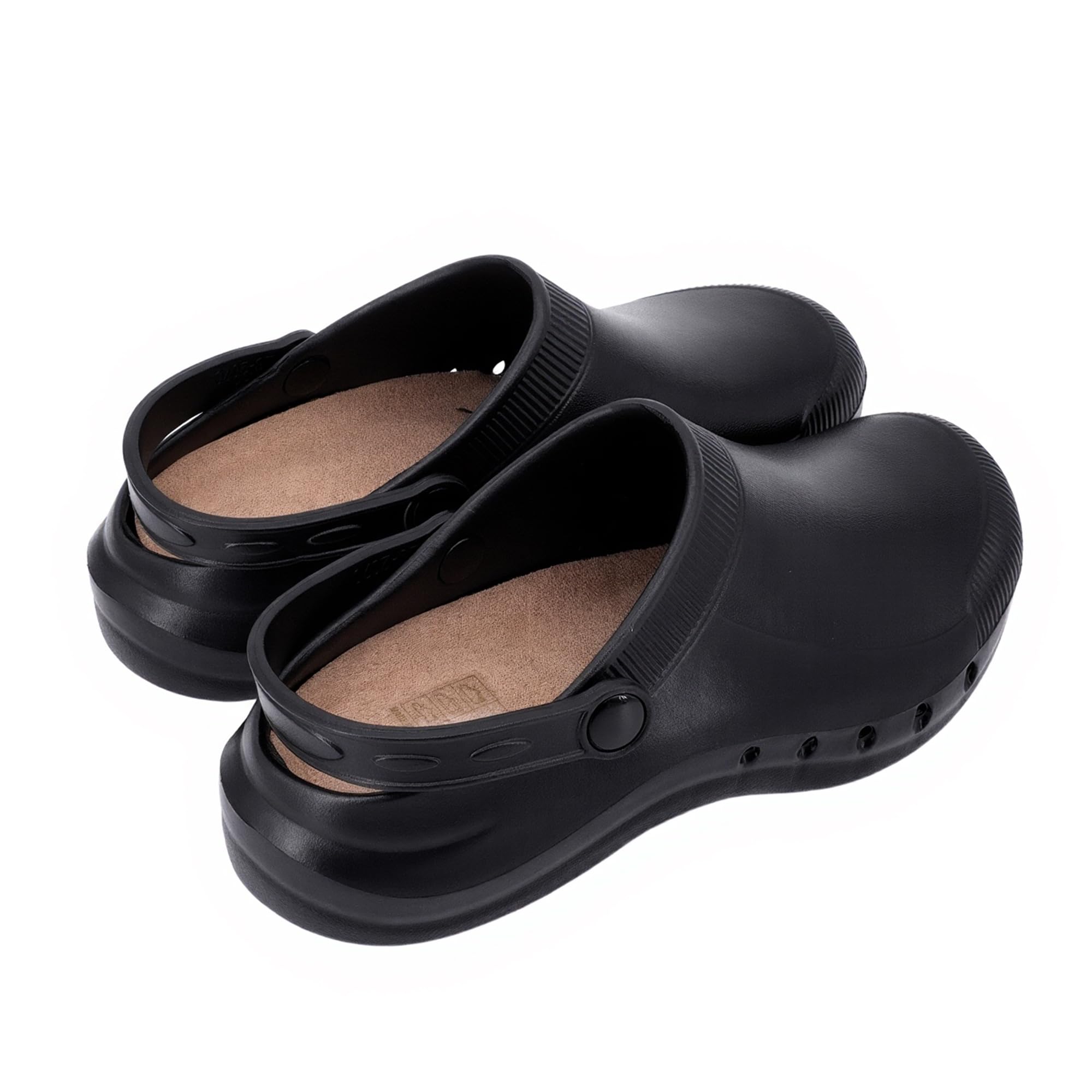 JOMIX Clogs Damen Berufsclogs Eva Arbeitsschuhe rutschfest Leicht für Pflege Krankenhaus Küche Garten Medizinische Pantoletten mit 3.8cm Absatz