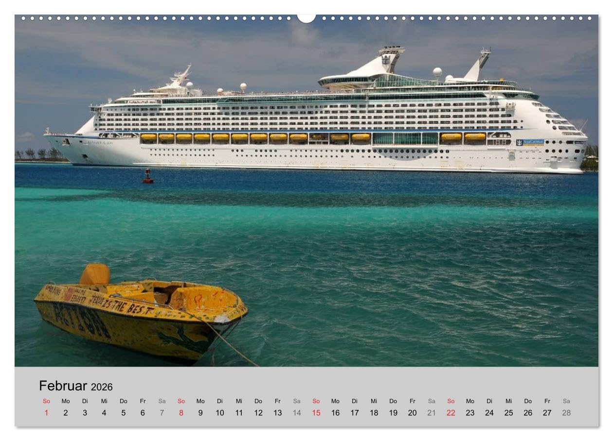 Kreuzfahrt Impressionen (Wandkalender 2026 DIN A2 quer), CALVENDO Monatskalender: 13 exklusive Momente rund um das Thema Kreuzfahrt (CALVENDO Mobilitaet)