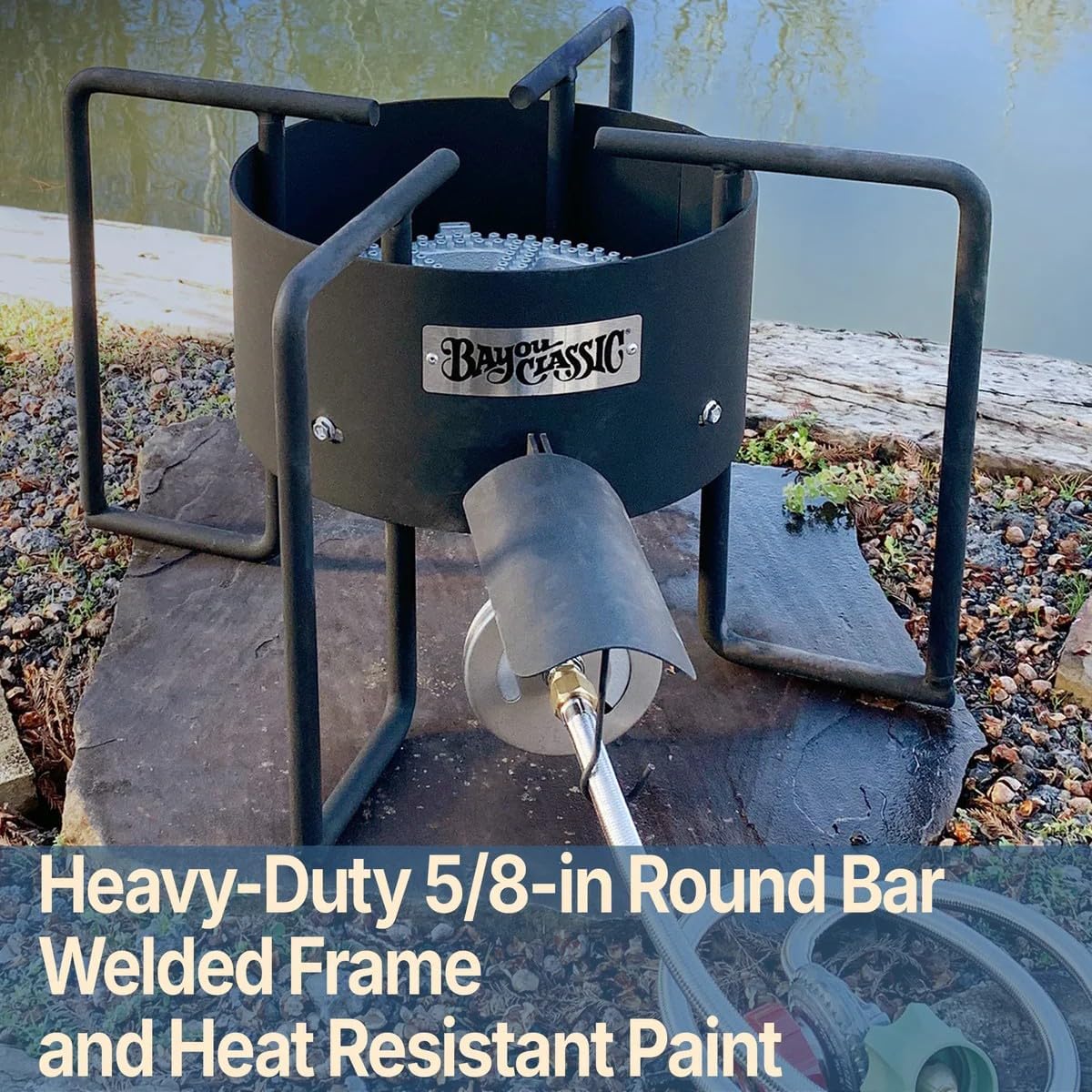 Bayou Classic KAB6 Bayou Banjo Cooker - Propane Burner for Outdoor Cooking, Outdoor Stove - Crawfish Boiler, Homebrew Burner - Large Stock Pots - Fish Boil, Gumbo, Soup, Stew, Brewing, Tamales