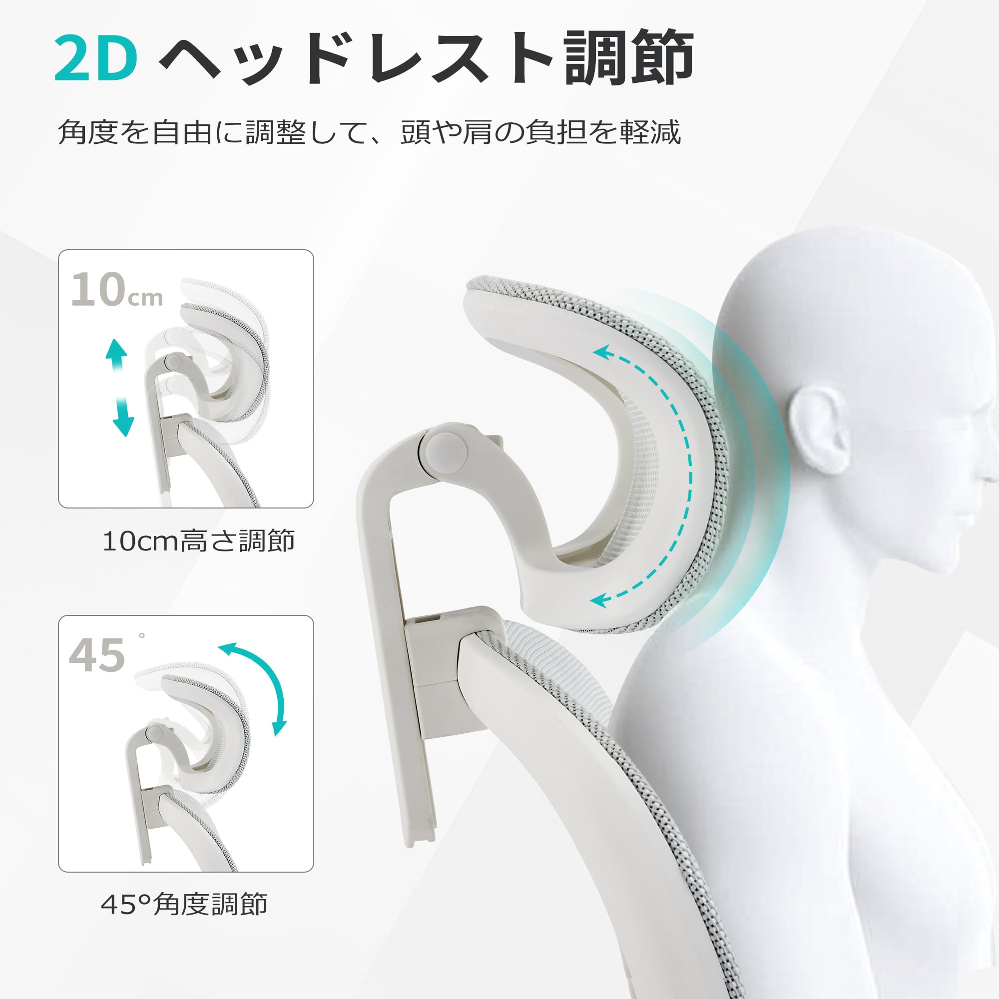 Amazon.co.jp: NATURFEN オフィスチェア メッシュ デスクチェア 独立型