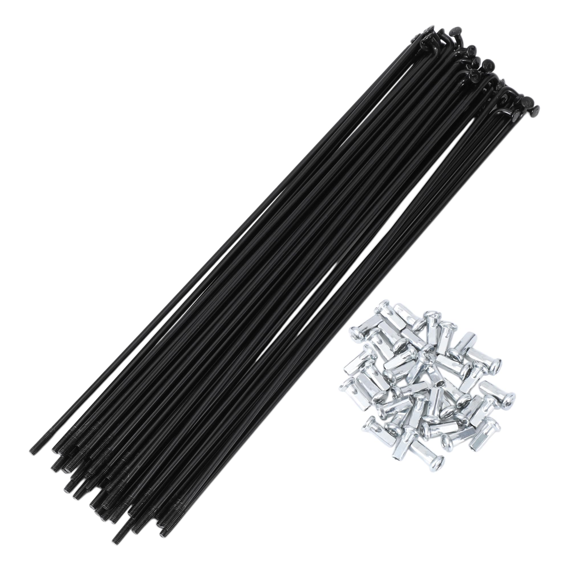 HEROFFIX 36 Set 12G Bicycle Spokes 197mm Bike Wheel Spokes 45 Steel Black