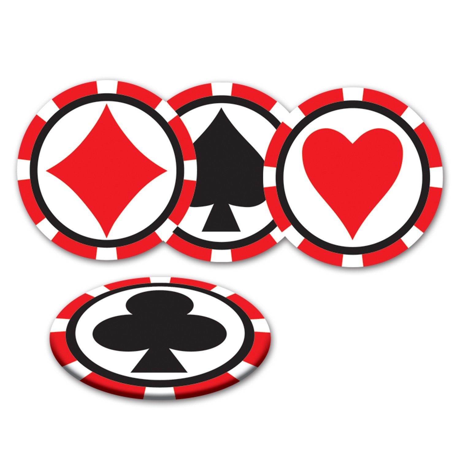 Beistle Multicolor A Creation Casino Coasters (Asstd Designs) (8/Pkg)