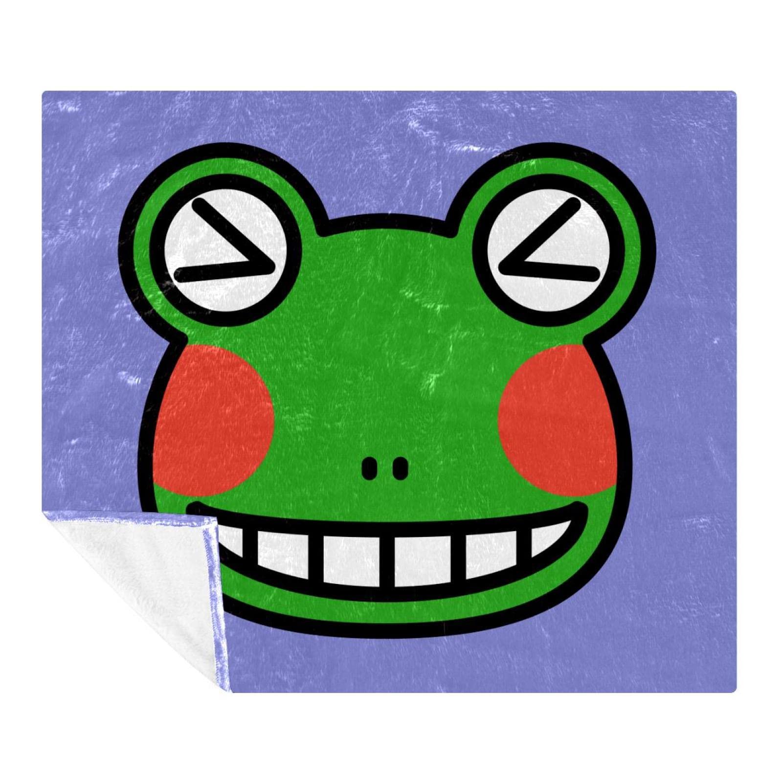 Couverture polaire grenouille souriante contre le froid du sol