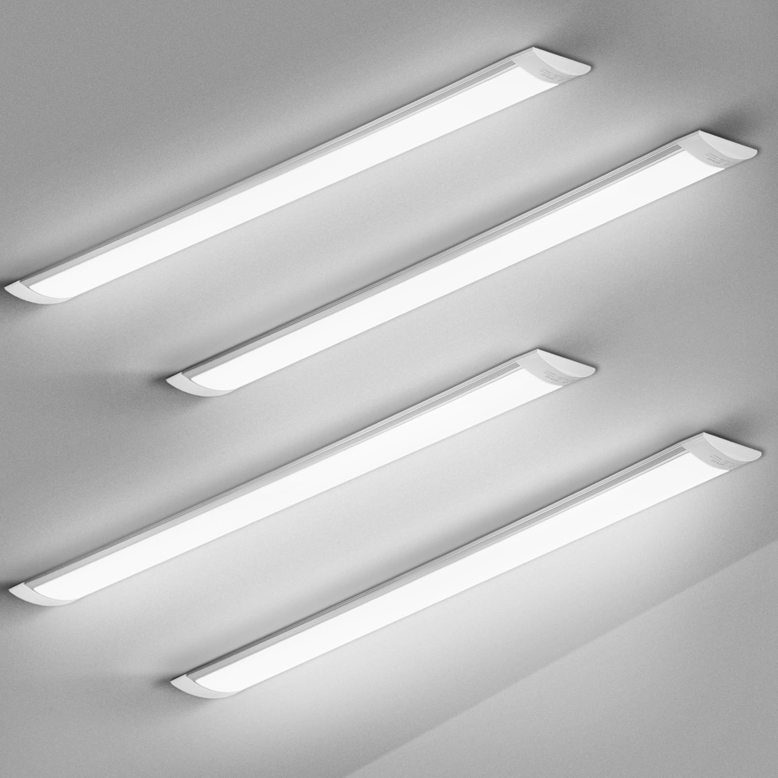 4 Stück LED Rohre 120cm 36w 4000K Ultradünne LED Lichtleisten Und Eignen Sich für Garagen, Keller, Werkstätten, Büros Und Lagerhallen.