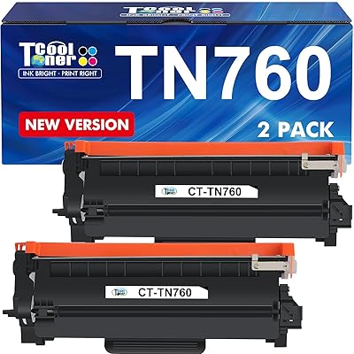 TN760 Toner for Brother Printer TN730: Compatible for Brother TN 760 730 MFC-L2710DW MFC-L2750DW TN-730/TN-760 TN-760 TN-730 HL-L2350DW DCP-L2550DW HL-L2395DW HL-L2370DW HL-L2390DW Black Cartridge
