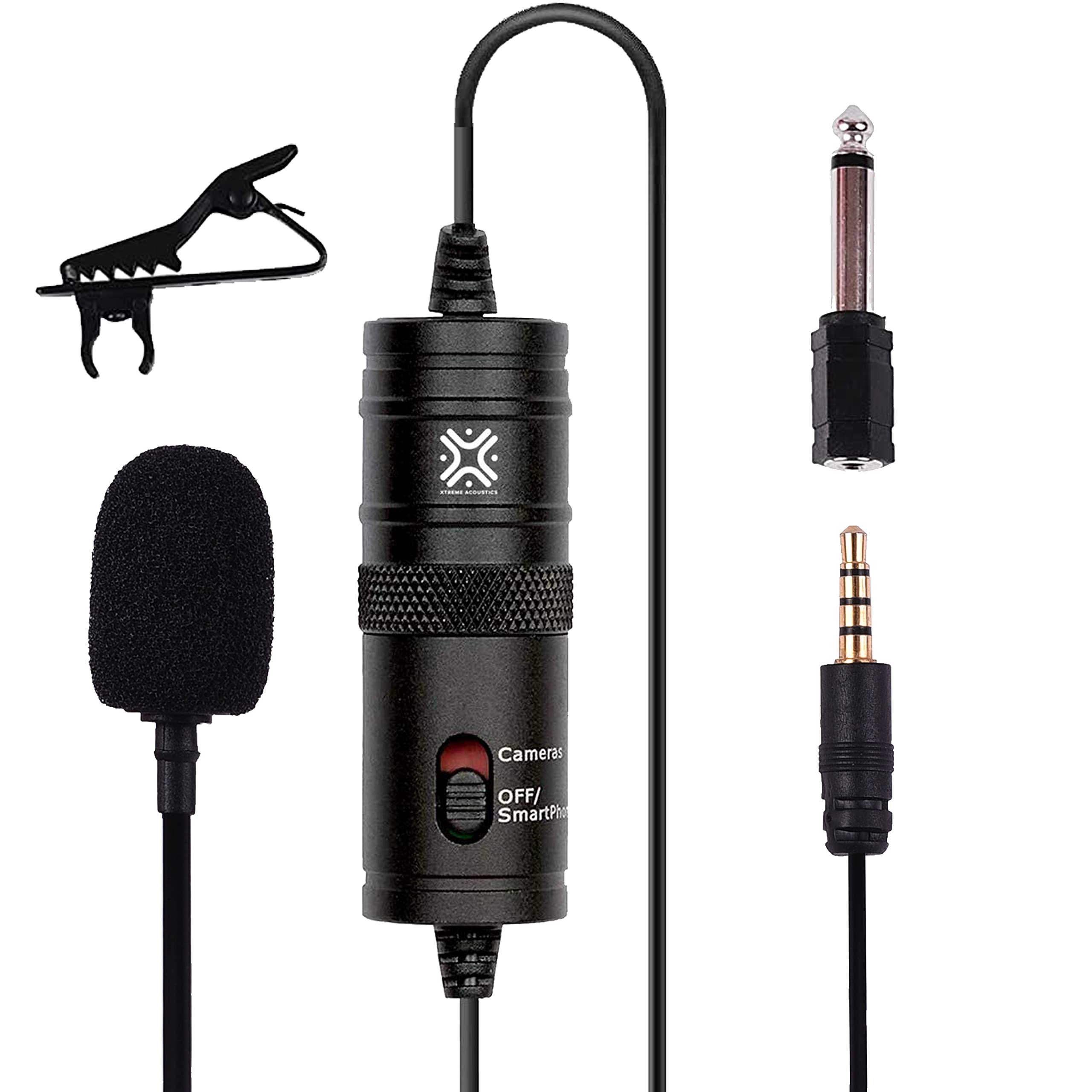 Xtreme Acoustics Professional Lavalier Lapel Collar Condenser Microphone for 3.5mm Jack Android Smartphones and Cameras, Recording mic for Singing, YouTube Content Creation (6 MTR)-image-19