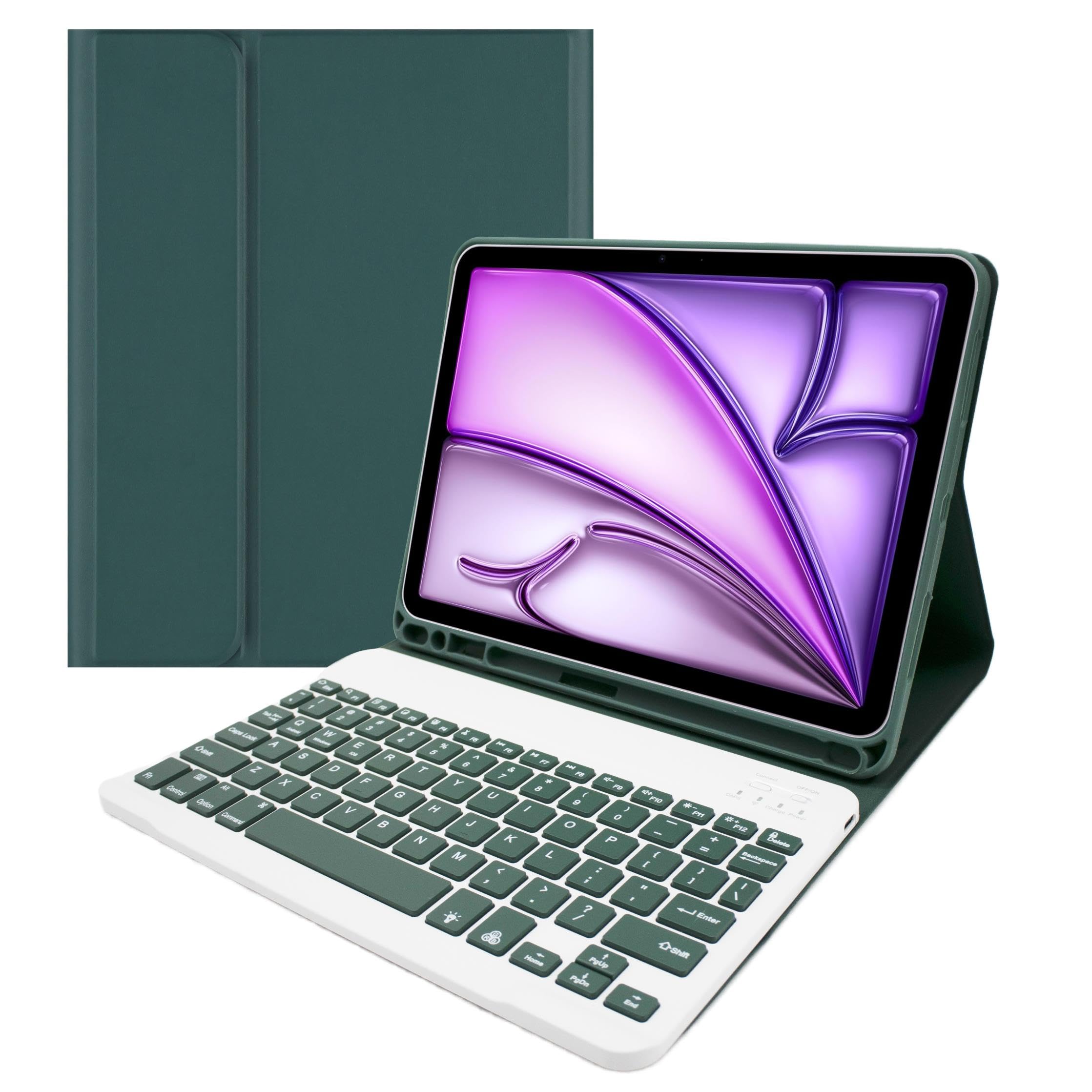 IVEOPPE Custodia Tastiera iPad Air 11 (M3 2025/M2 2024), Cover Tastiera