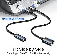 Vista 3 de xiwxi Paquete de 4 USB-C a USB-A y USB-A a USB-C Cable OTG, tipo C tipo A macho hembra adaptador SuperSpeed de transferencia de datos y carga rápida