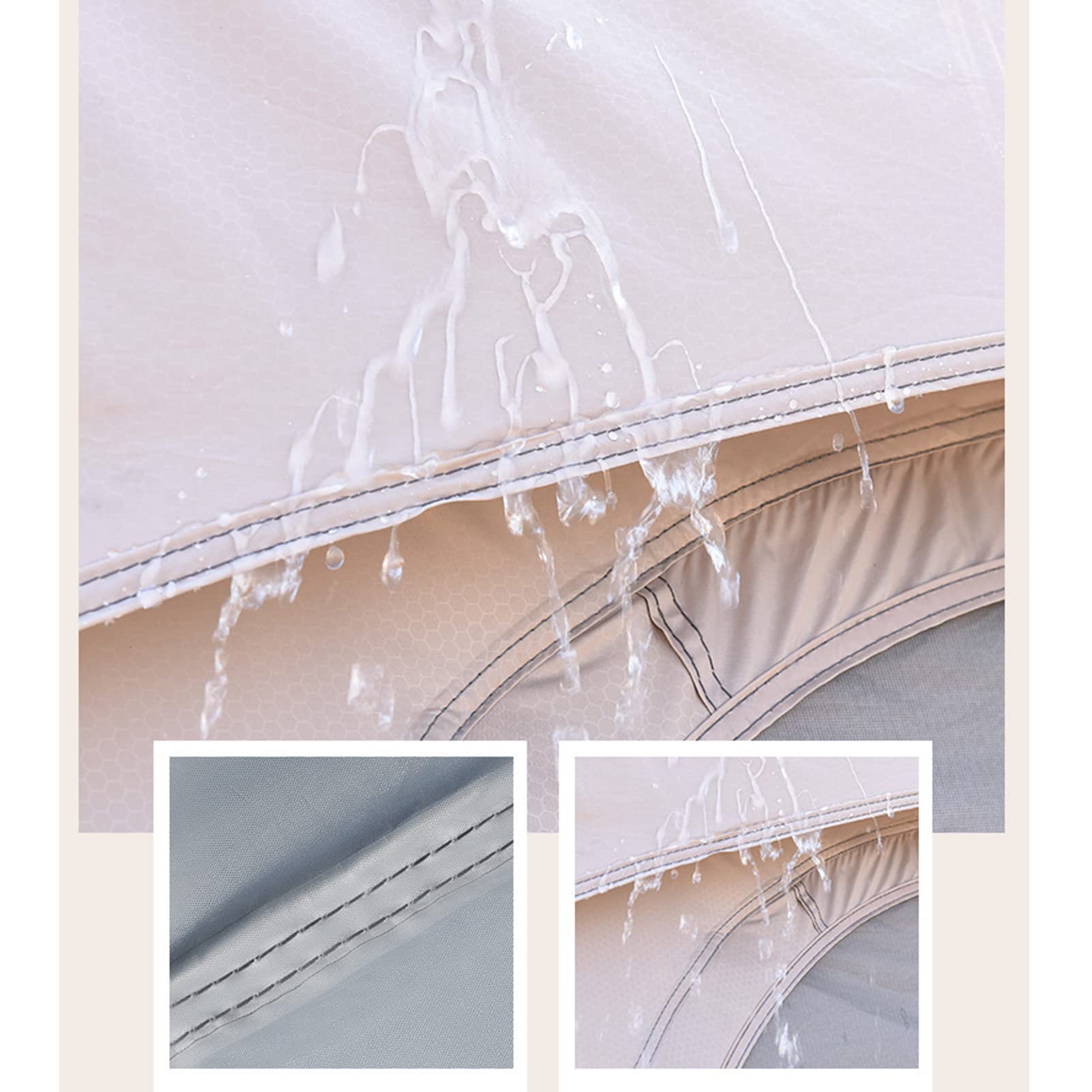 Tenda Glamping Yurta Impermeabile | Pop-up Grande Portatile | Cabina Istantanea per 4-8 Persone | Teepee a Campana a Doppio Strato 4 Stagioni per Adulti