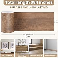 Vista 5 de Cinta de Reparación de Veta de Madera, 2.4 pulgadas X 32 pies Cinta Autoadhesiva de Color Madera para Mesas, Sillas, Zócalos, Puertas, Ventanas