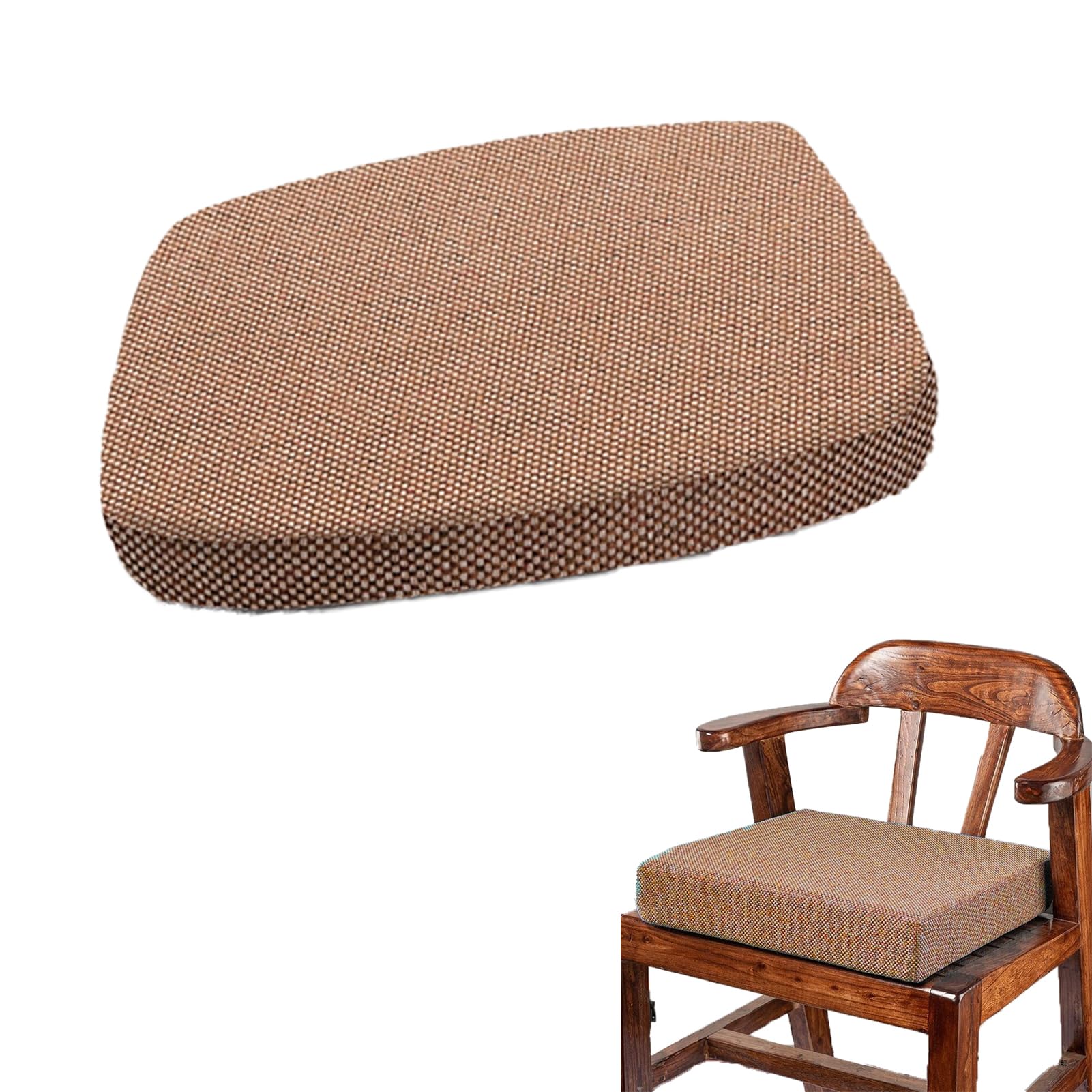 Coussin de chaise antidérapant lavable en lin lavé pour un confort de terrasse durable