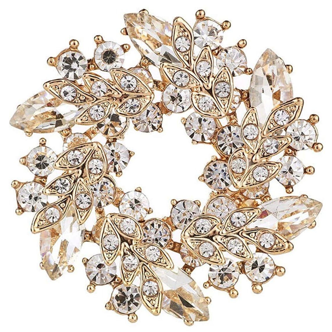 Via Mazzini Gold Plated Flower Garland Crystal Brooch Cum Saree Pin For Women (Brooch0531) 1 Pc (B0CMX4MS2P) Amazon Price History, Amazon Price Tracker