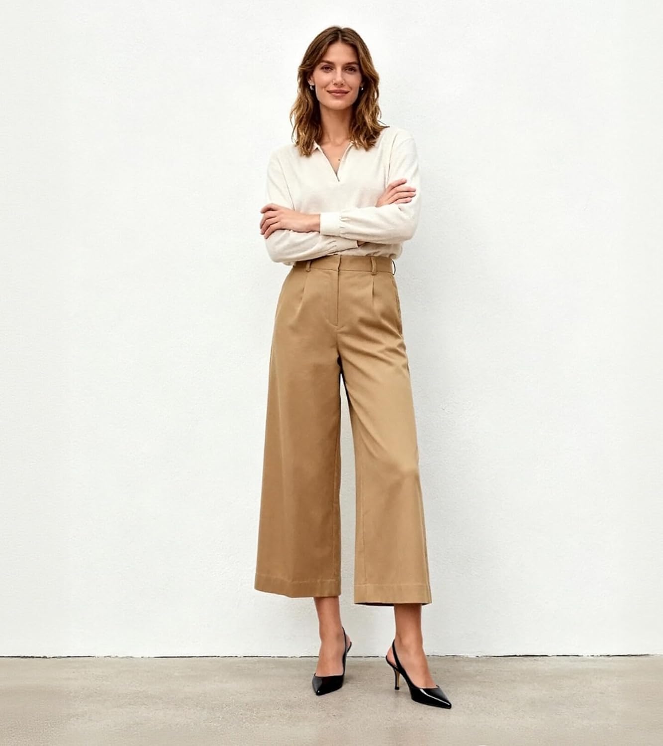 JOY IN LOVE Slingback Kitten Heels for Women Closed Pointed Toe Pumps Dress Shoes - Image 3