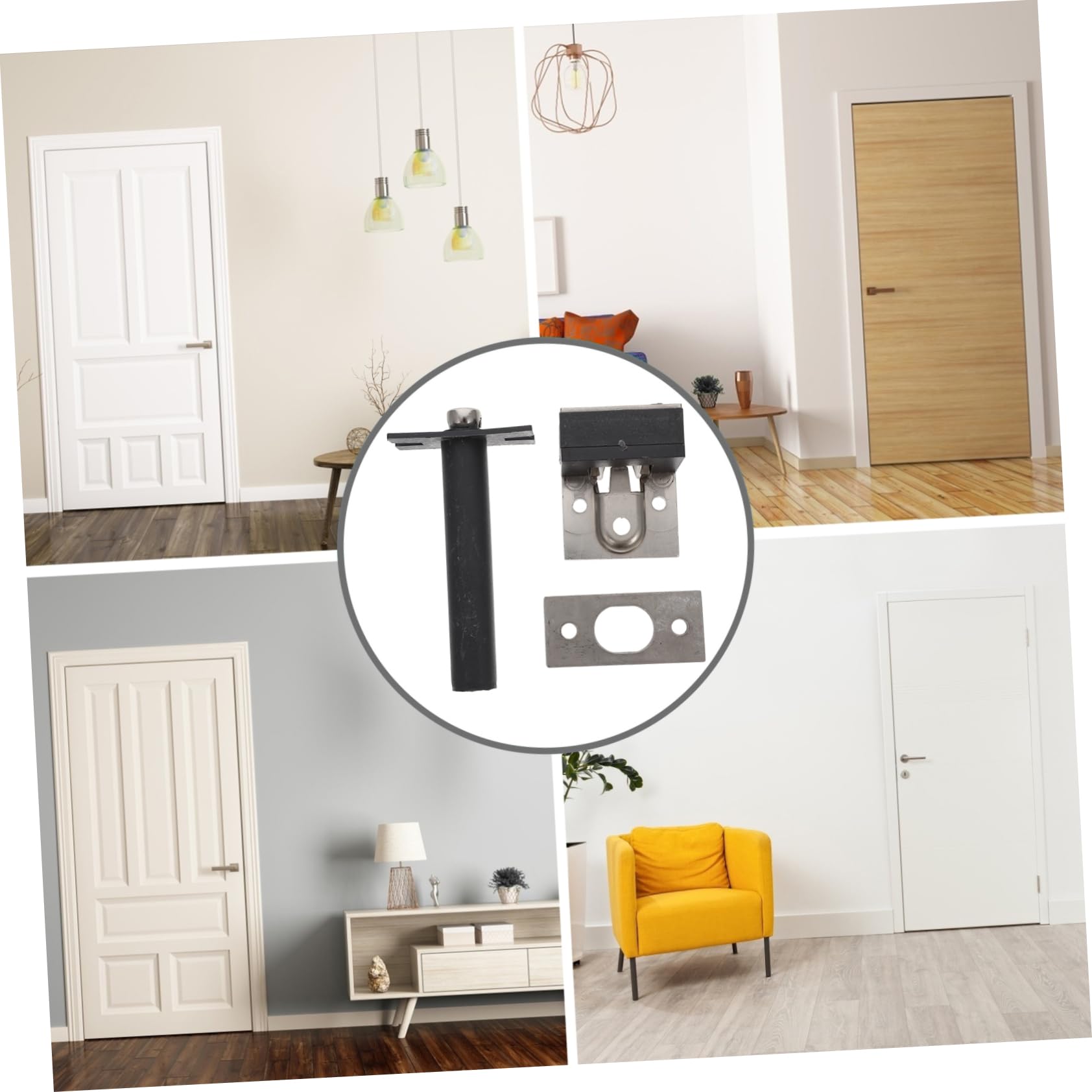 2sets Serrature Catena Antifurto Lega Di Zinco Con Chiusura Sicura Per Porte Per Case e Strutture Ricettive