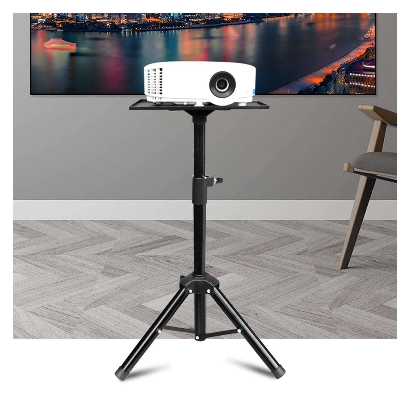 Trípode para portátil de altura ajustable, trípode portátil para proyector, soporte compacto multifuncional para viajes, fotografía, soporte para proyector