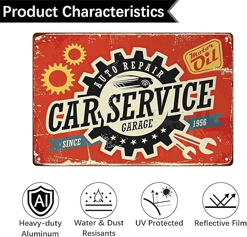 Miniatura 3 de CXHDSY Auto Repair Posters Funny Retro Metal Sign Wall Decor 8x12 Inches Wall Art For Home Bedroom Game Room Doors Internet Bar Games City Shops Man