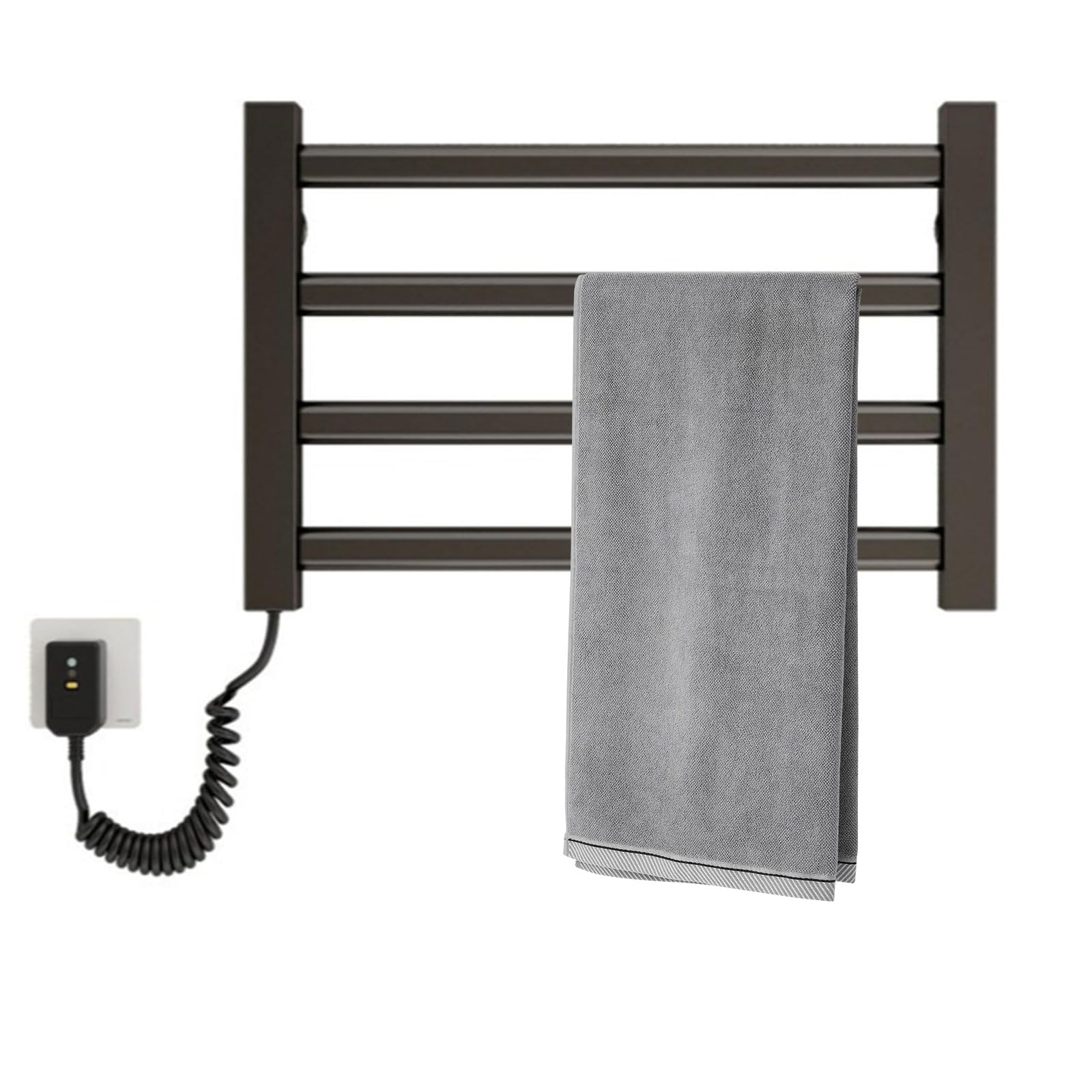 Toallero con calefacción, radiador montado en la pared con temperatura constante, diseño inteligente para evitar quemaduras, ideal para uso en el baño