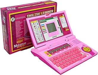 Cable World Educational Laptop Computer Toy for Kids Above 3 Years - 20 Fun Activity Learning Machine, Now Learn Letter, Words, Games, Mathematics, Music, Logic, Memory Tool,Pink