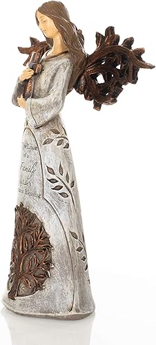 Miniatura 4 de Roman Giftware Inc., Colección inspiradora de bendiciones celestiales, ángel de árbol de la vida de 9 pulgadas de alto con cruz, religioso,