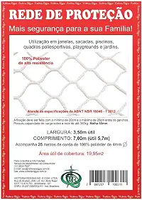 Kit rede/Tela de Proteção Branca - 19,95m2