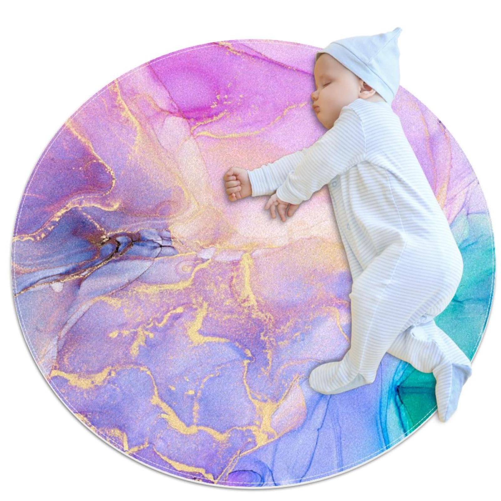 Tapis de salle de bain antidérapant rond anti-chute pour chambre d'enfant