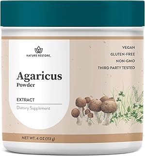 Nature Restore Agaricus Blazei Murill Extract Mushroom Powder, 4 Ounces, 40% Polysaccharides, Non GMO, Gluten Free