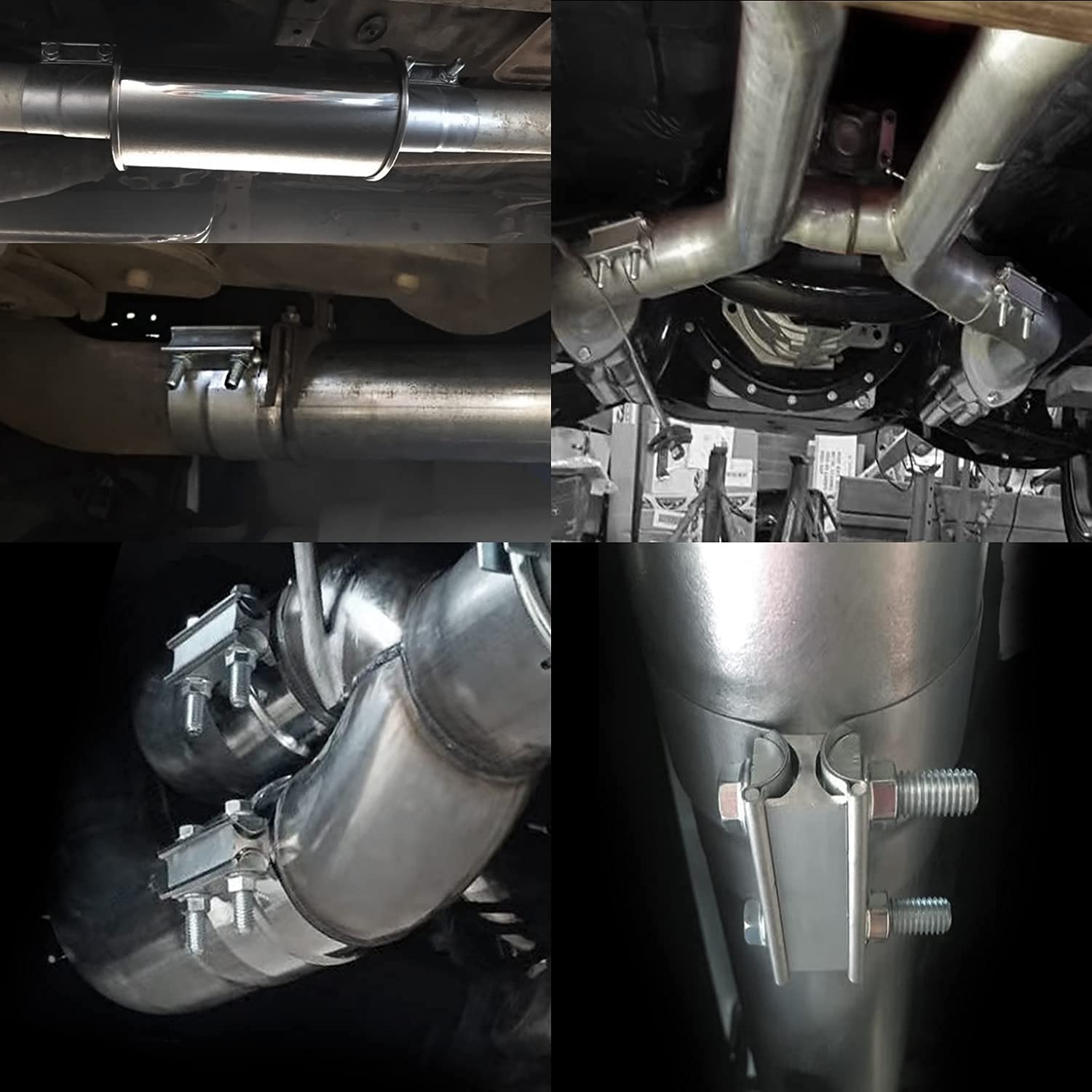 2 Morsetti Per Tubi In Acciaio Inox 304 Regolabili 52-55 Mm - Per Scarichi Auto E Moto - Foto 13