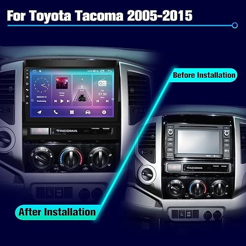Miniatura 2 de Radio para Tacoma 2+32G Estéreo de coche con Bluetooth AM FM Carplay Auto para Toyota Tacoma Truck 2005-2015, 9 "Pantalla táctil del mercado de