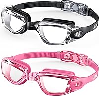 Vista 24 de Aegend - Gafas de natación, paquete de 2 gafas de natación sin filtraciones, para adultos, hombres, mujeres y jóvenes