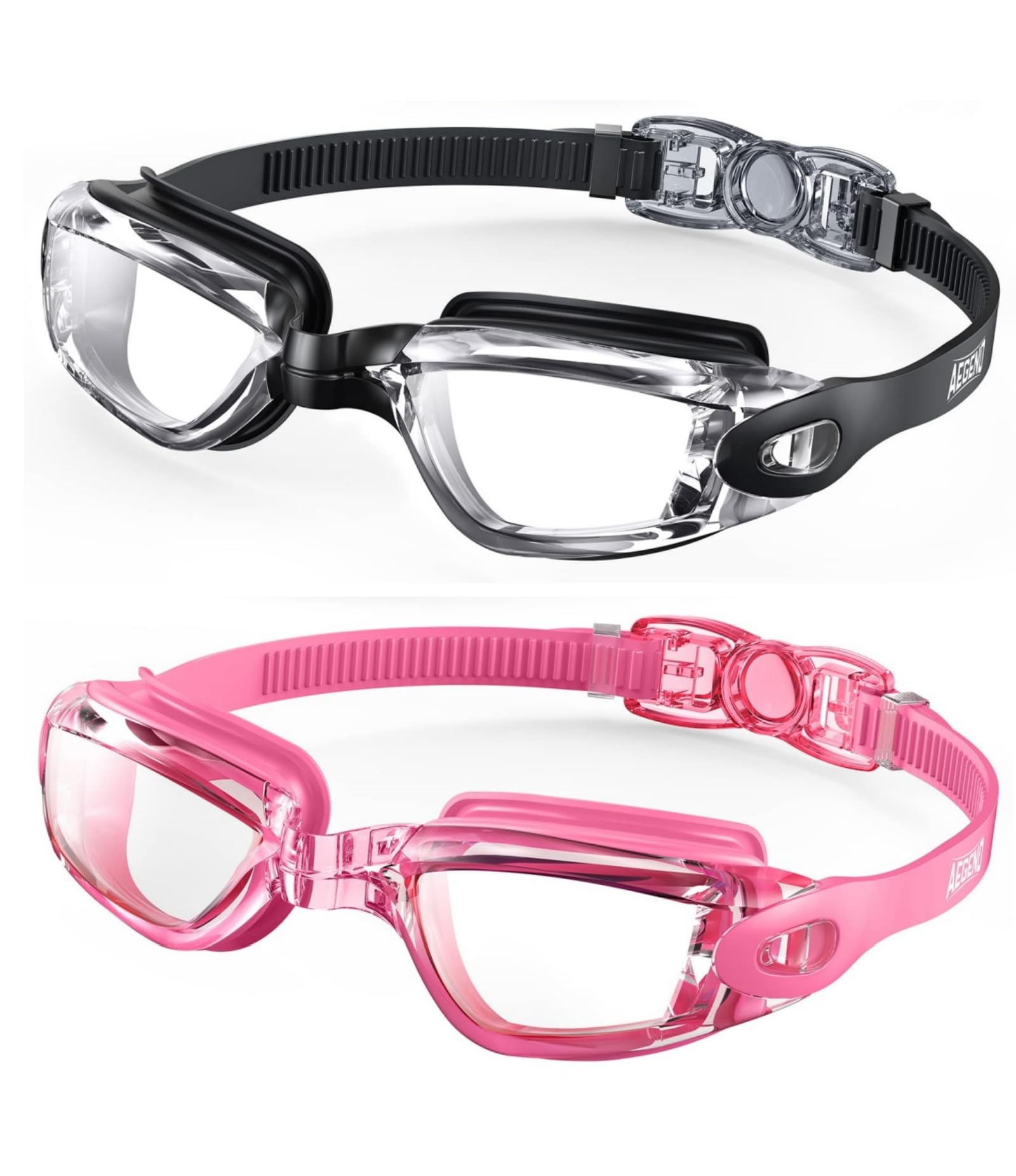 Aegend Swim Goggles, 2 Pack Swimming Goggles No Leaking Adult Men Women Youth