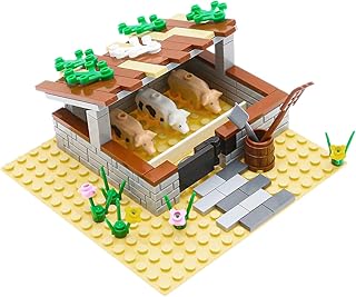 BrickBounty 101pcs Farms-Bricks-shed Building Blocks Sets Compatible with Major Brands Small Country Bonsai-Plant-Flower-G...