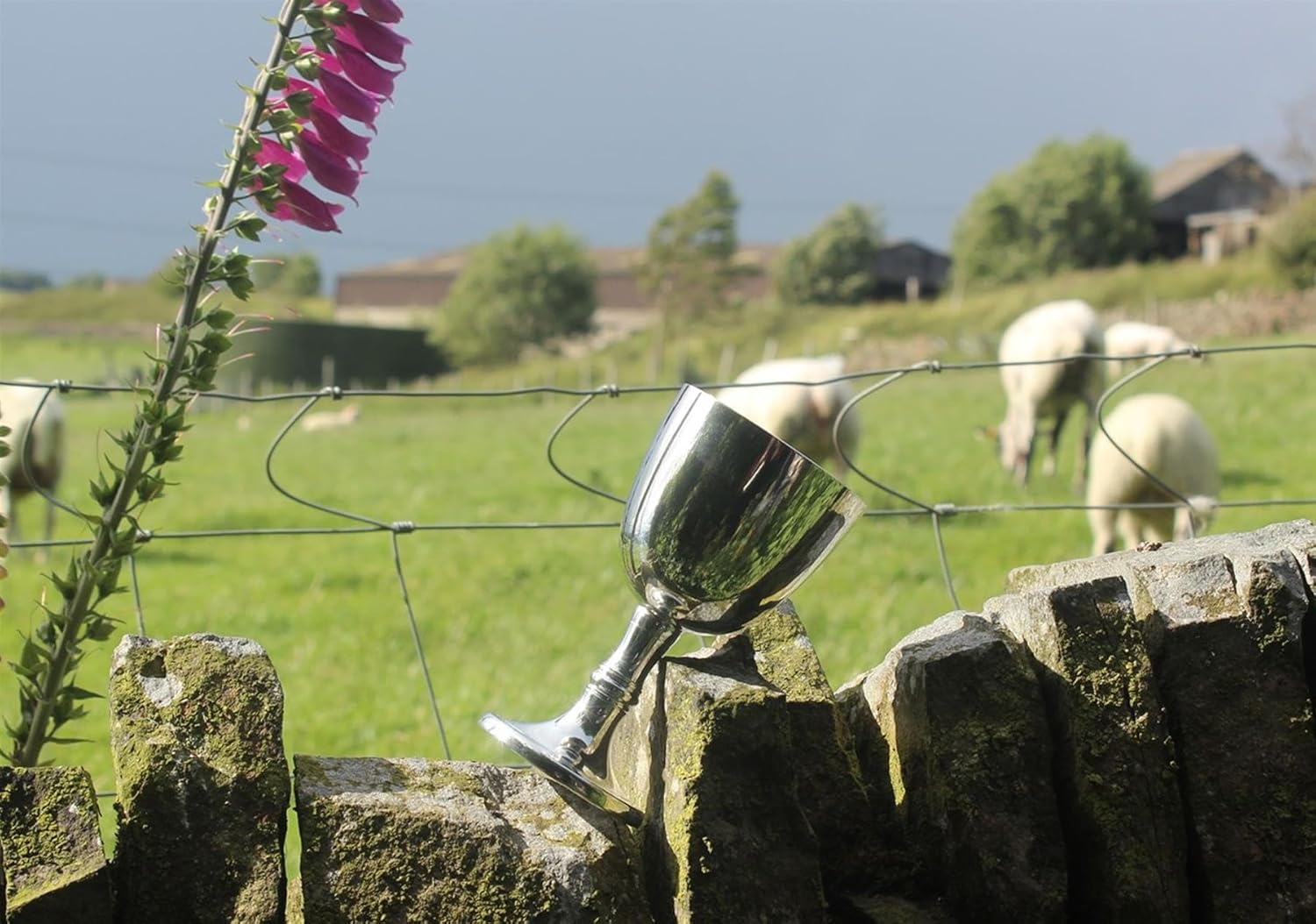 I LUV LTD White Wine Pewter Goblet 300ml Bright Polished Finish Both Inside and out with Feature Touchmark Perfect for Engraving