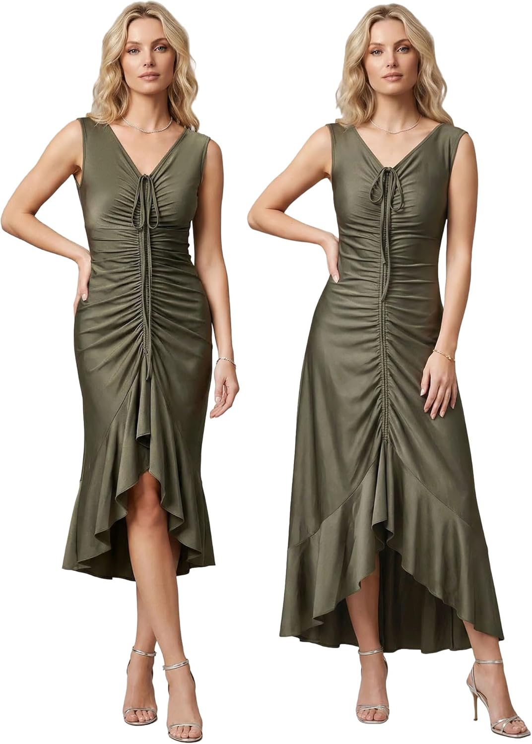 Ever-Pretty Women's Summer Convertible Sleeveless Casual Dress Stretchy Maxi Formal Wedding Guest Party Cocktail Dresses