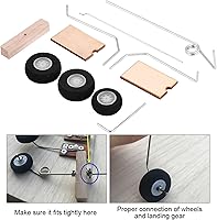 Vista 9 de Dilwe Tren de aterrizaje, KT DIY Ala Fija Modelo Avión Tren de Aterrizaje Rueda Universal Conjunto de Accesorios RC