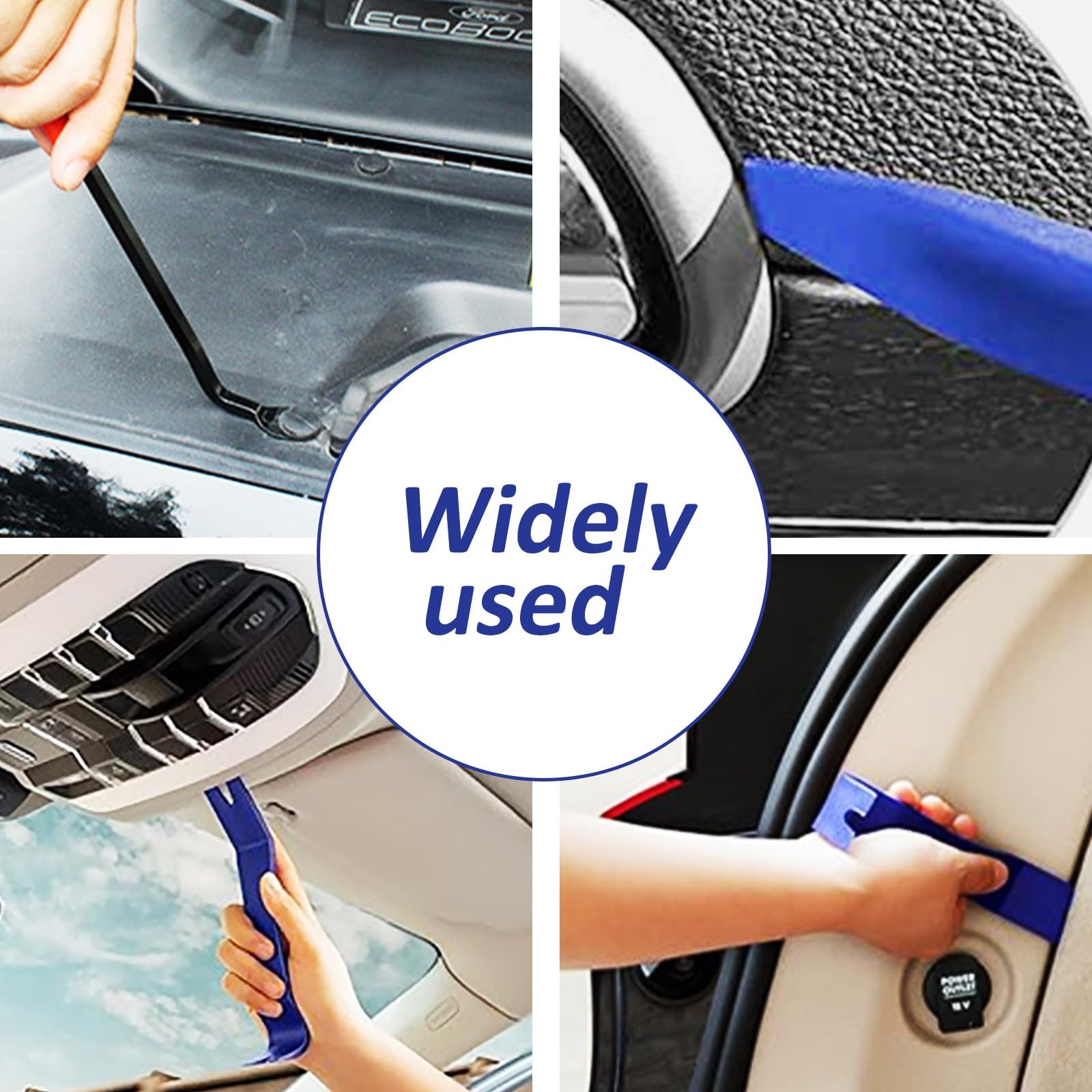 26pc Car Trim Removal Tool Kit, 6 Pry Tools & 20 Fastener Caps, Auto Upholstery Repair Set for Door Panels Dashboard, Window - Image 4