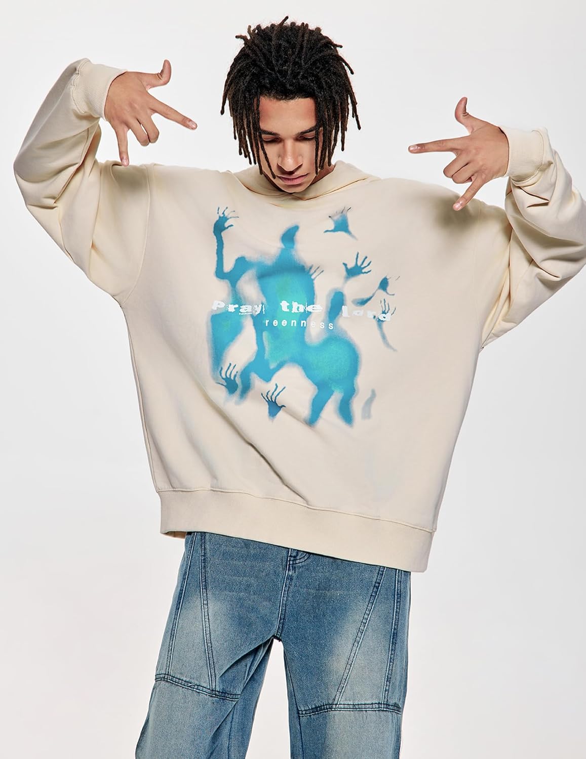 Vamtac Mens Oversized Graphic Y2k Hoodies Vintage Fashion Streetwear Casual Hooded Sweatshirt Pullover Tops - Image 3