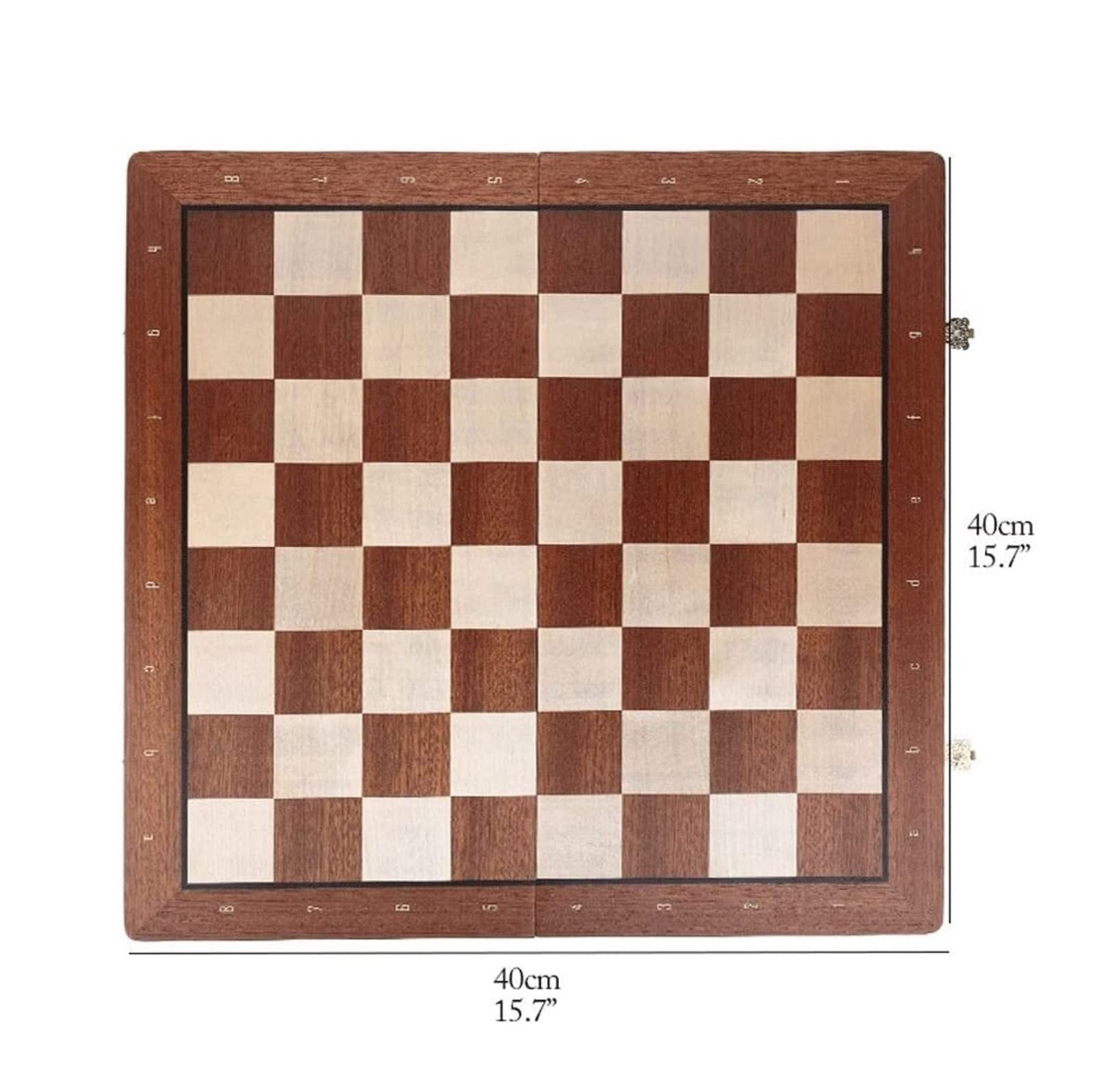 Zestaw Szachów Szachy Gra Planszowa Drewniane, 15 "x 15" Przenośne Składane Na Gra Gier Rodziną