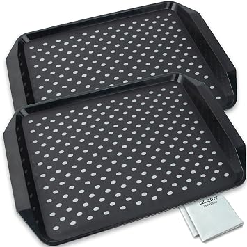 Czlizdyt Non Slip Serving Tray with Handles, Food Trays for Eating on Couch