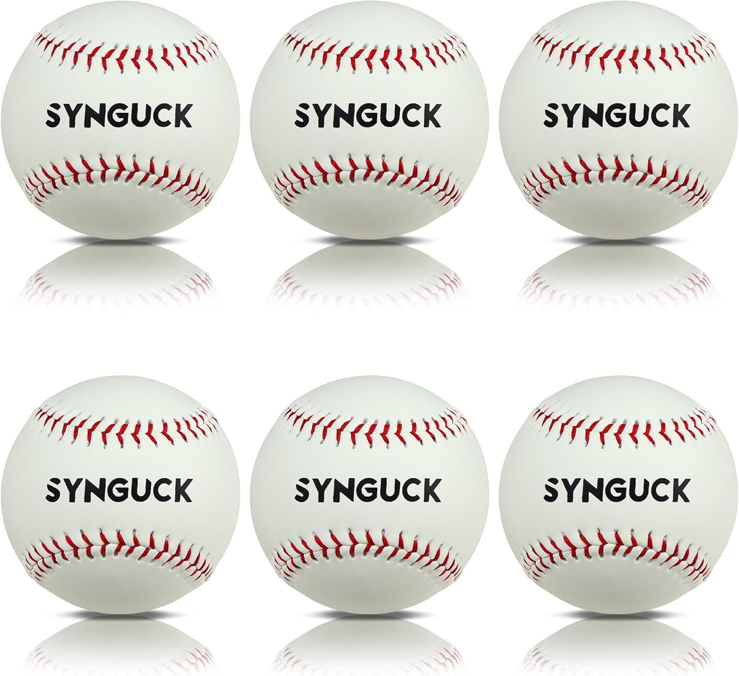 SYNGUCK 1/6 Pack Glow in The Dark Baseballs – Light Up Baseball Official Size | Glow Balls for Night Games, Practice, Gifts for Kids,Boys, Girls & Fans