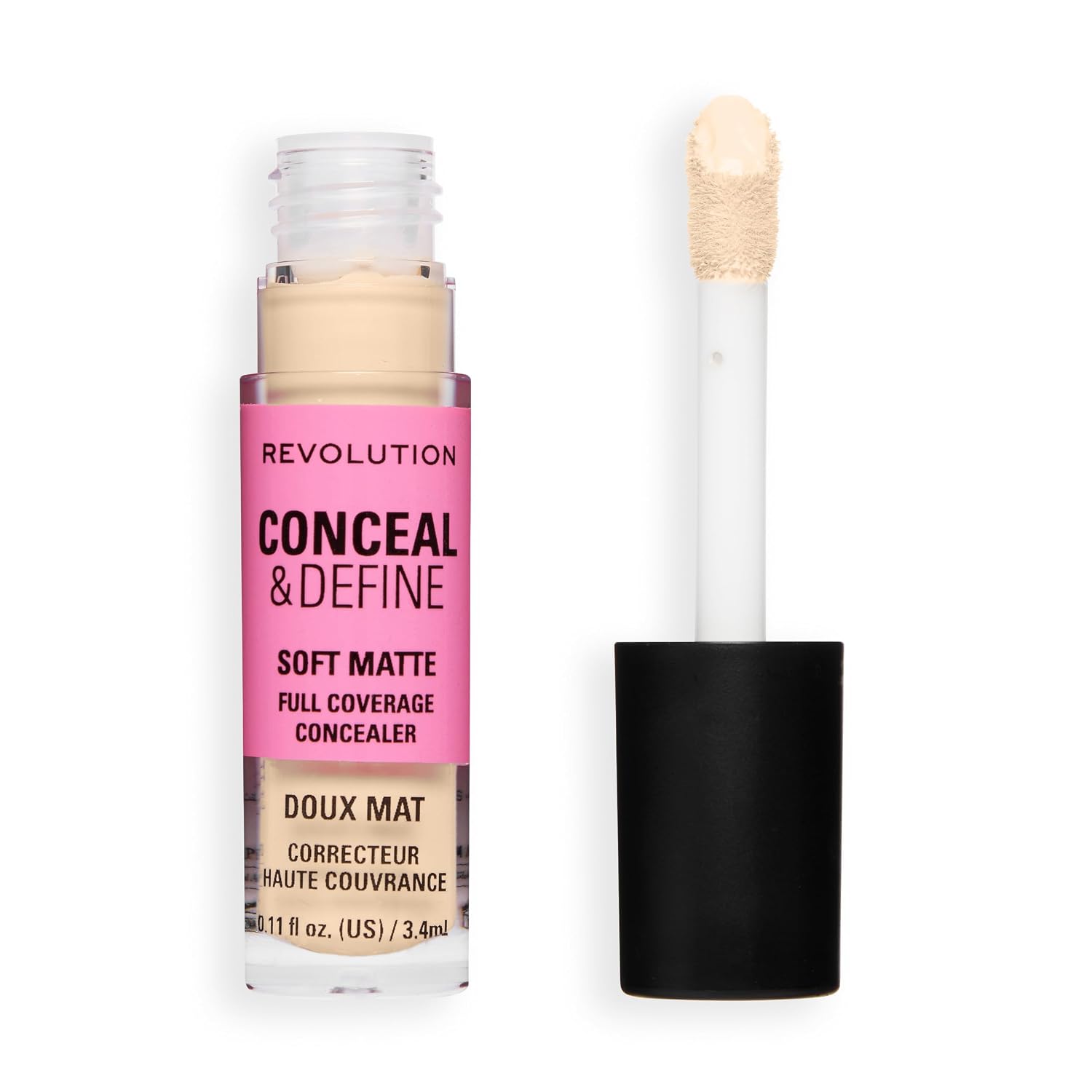 Revolution Conceal & Define Full Coverage Concealer, C0.2N Fair or Light