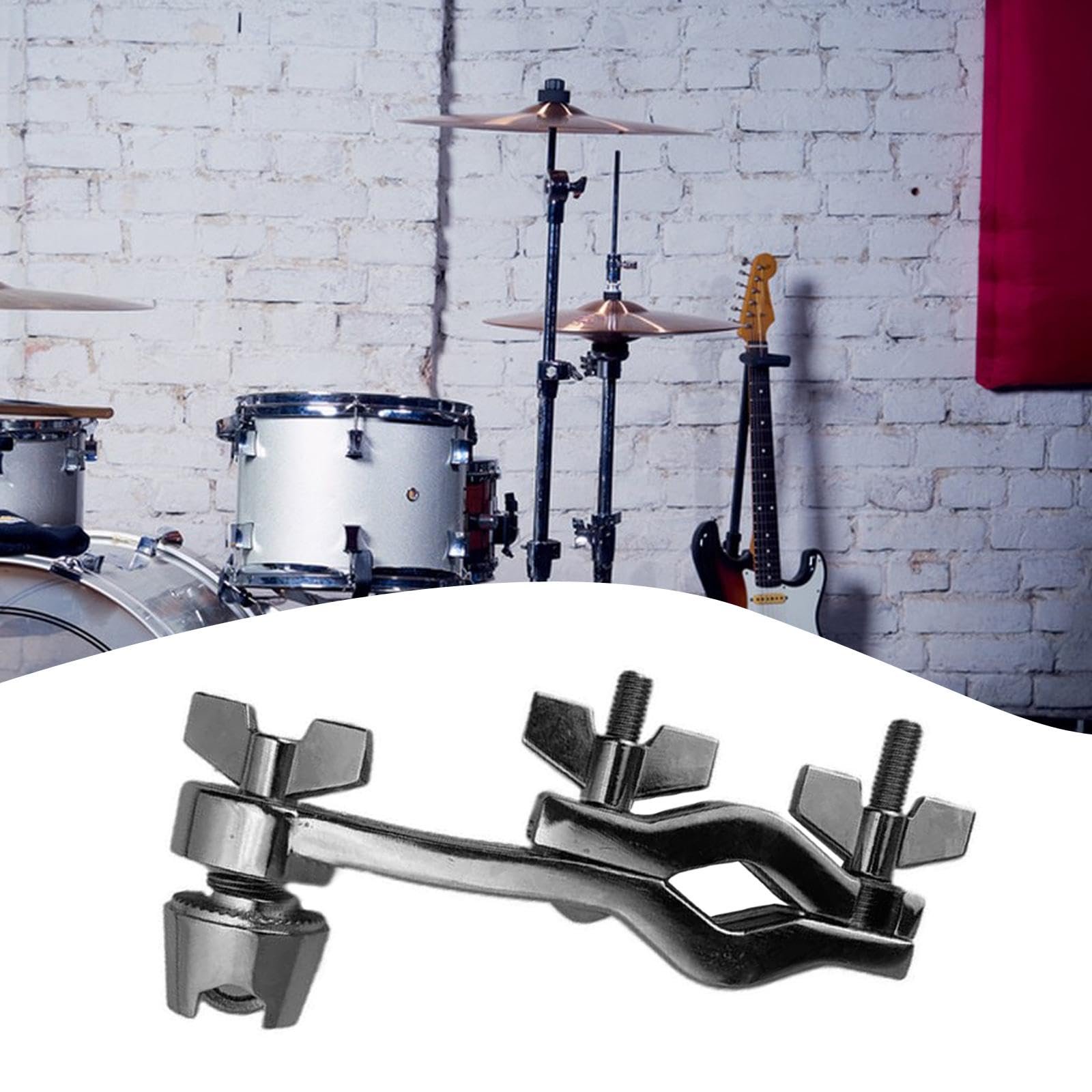 Abrazadera de Montaje, Soporte de Abrazadera, Accesorios de Batería Profesionales, Clip de Extensión de Batería para Platillos E Instrumentos de Percu