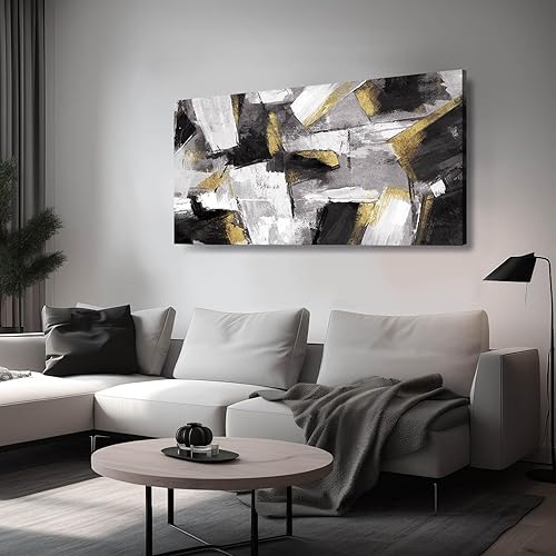 SOUGUAN Black and White Art Pictures Abstract Wall Hangings Decor