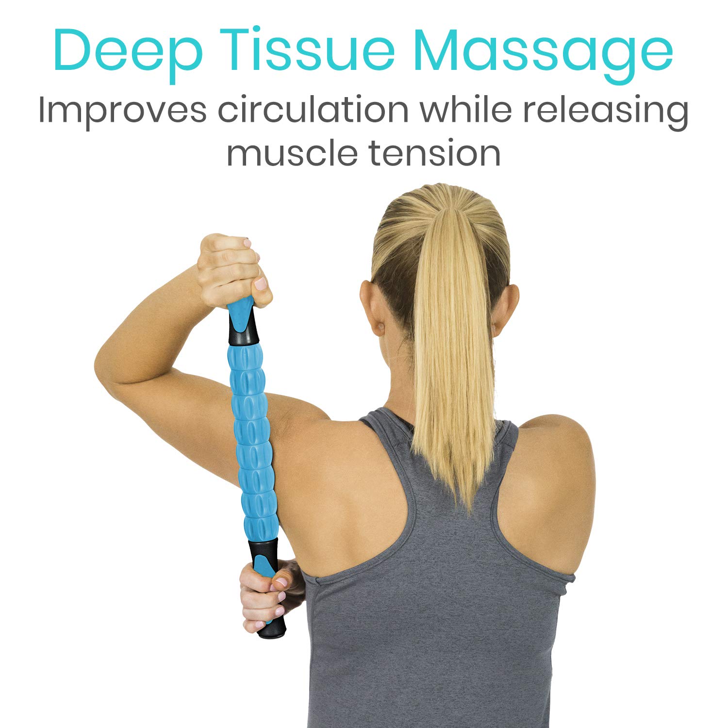 Vive Muskelroller – Körpermassage für tiefes Gewebe – Massagegerät für Rücken, Nacken, Bein, Fuß, Arm, Yoga-Übung – Festes Rollwerkzeug für Workout, Läufer, Athleten, Triggerpunktschmerzlinderung