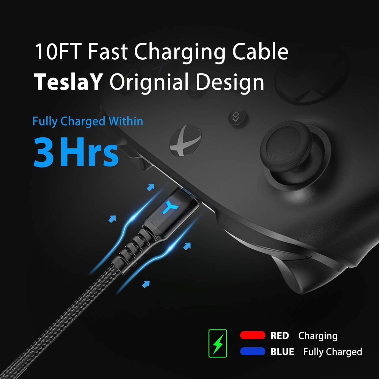 2 Pack Rechargeable Controller Battery Pack for Xbox Series X|S and Xbox One with 10FT USB C Charging Cable and Micro USB Adapter 6amLifestyle Battery Pack Xbox Play and Charge Kit - Image 3