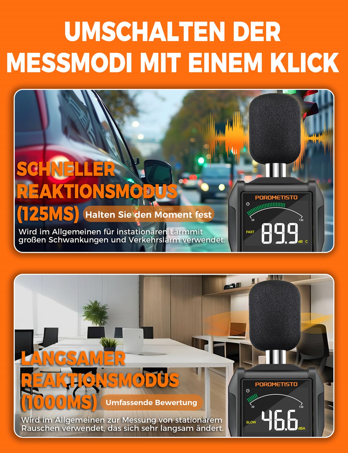 SL01 Dezibel Messgerät,30-130dB Schallpegelmessgerät,Mit A/C-Gewichtung,Datenspeicherung,Maximum/Minimum),Präzises db Messgerät für Professionelle,Industrie & Privatgebrauch