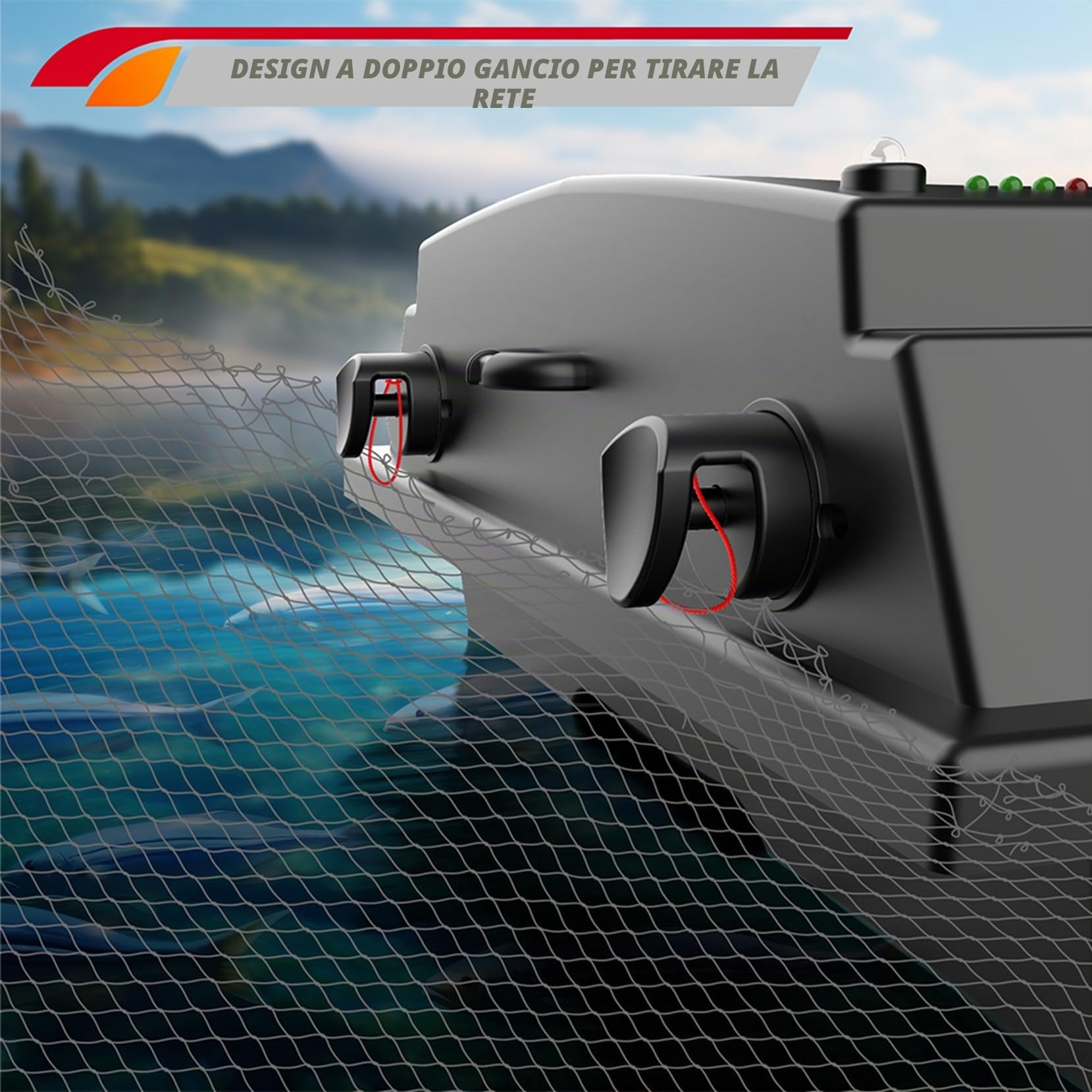 RC Barche GPS Lures 800m Distanza GPS Posizione Auto da Crociera Telecomando con Doppi Motori Senza Fili 20000mAh 3kg (Fish Finder Edition)