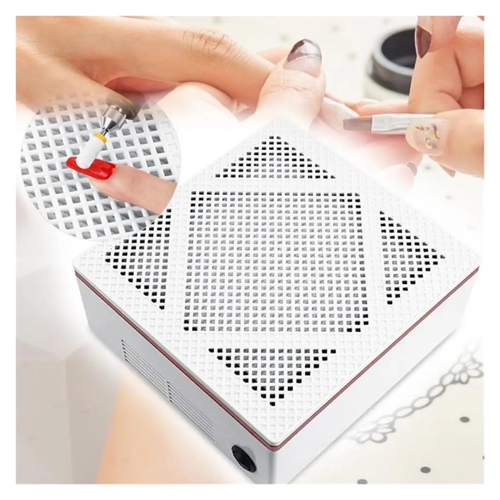 Nail Dust Collector, Collettore di polveri Aspirapolvere Filtro staccabile Macchina for manicure con filtro for polvere for unghie da 60 W a basso rumore for la casa