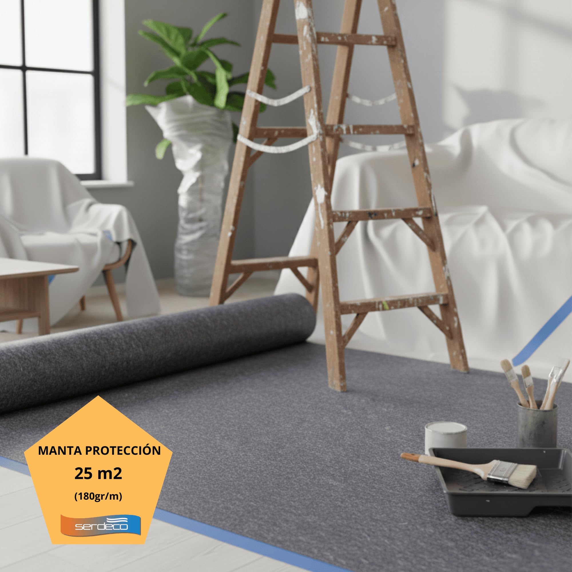 Manta Fieltro Pintor Suelo (1mx 25m (25m2)(180gr/m))