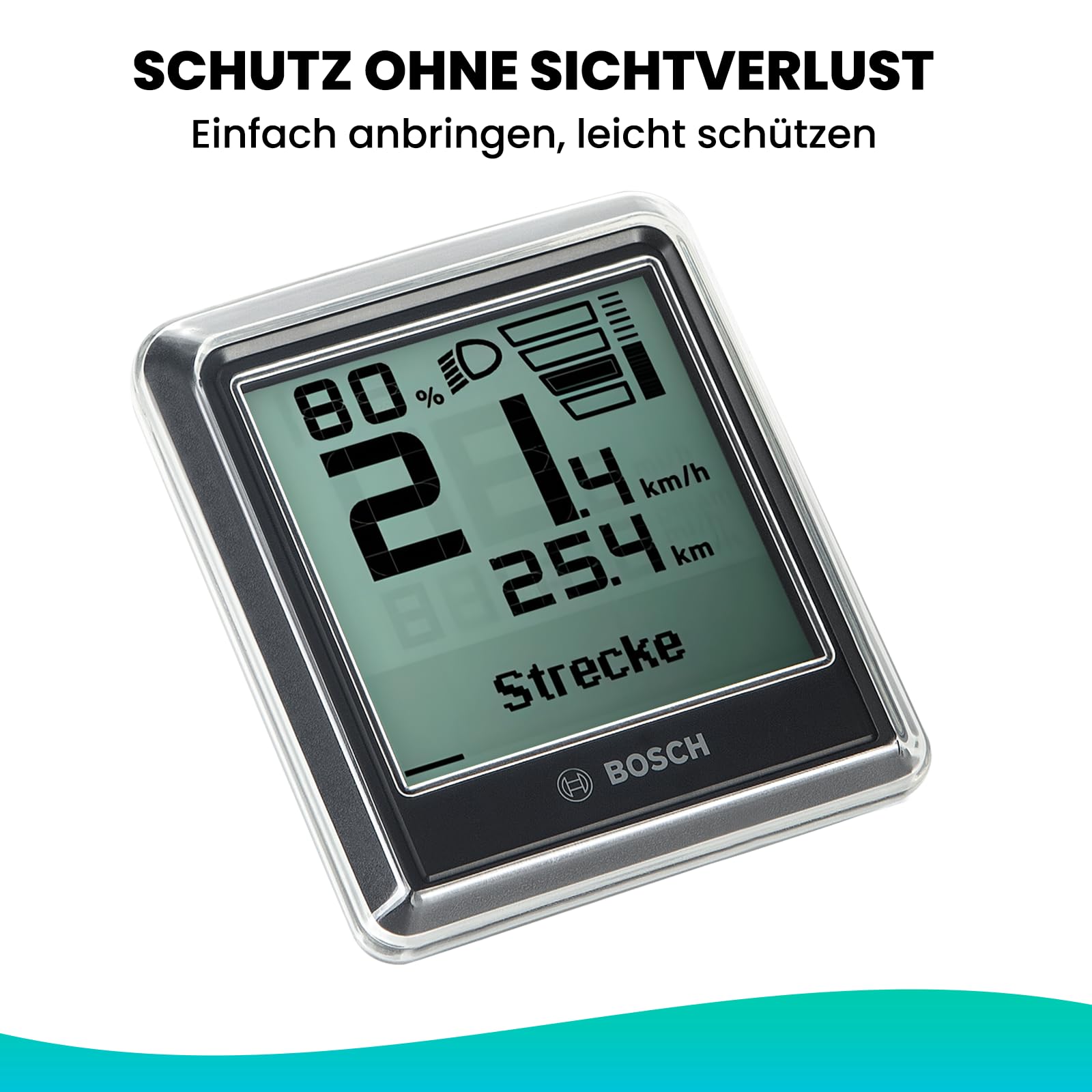 Besudo Etui ochronne pasujące do wyświetlacza Bosch Intuvia 100 – przezroczysta ochrona wyświetlacza do Intuvia 100 przed wodą, kurzem i zadrapaniami – pokrowiec ochronny na komputer rowerowy –